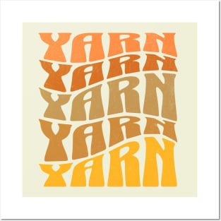 Yarn Typography - Crochet and Knitting Enthusiast - Yarn Lady Posters and Art